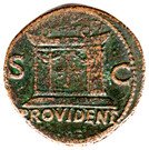 As - Vespasianus (PROVIDENT SC; Lugdunum mint)