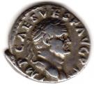 Denarius - Vespasianus (TRI POT II COS III P P; Pax)