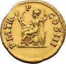 Aureus - Hadrianus (P M TR P COS III: Roma)