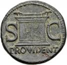 As - Augustus (PROVIDENT SC; Honour Strike under Tiberius; Rome mint)