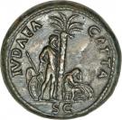 Sestertius - Vespasianus (IVDAEA CAPTA SC; Captive standing right; Rome mint)