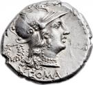 Denarius (Servilia: Gaius Servilius; ROMA / C•SERVEILI•M•F)