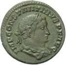 Nummus - Constantinus I  (SOLI INVICTO COMITI; Lugdunum mint)