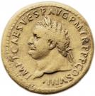 Sestertius - Titus (IVD CAP SC; Head left; Standing captive right looking back; Rome mint)