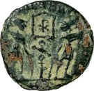 AE4 - Constantius II (GLORIA EXERCITUS; Lyons mint)