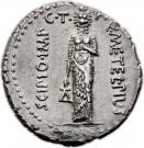 Denarius - Scipio (Q•METEL•PIVS SCIPIO•IMP C•T A/ P•CRASSVS•IVN LEG•PRO•PR)