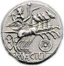 Denarius (Acilia: Manius Acilius Balbus; BALBVS ROMA / MN•ACILI)
