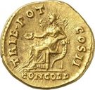 Aureus - Aelius (TRIB POT COS II CONCORD; Strike as Caesar under Hadrianus; Rome)