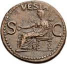 As - Caligula (VESTA SC; Rome mint)