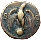 As - Vespasianus (COS VIII / SC; Eagle; Lugdunum mint)