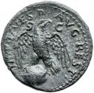 As - Augustus (IMP T VESP AVG REST SC; Honour Strike under Titus; Rome mint)