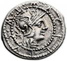 Denarius (Acilia: Manius Acilius; M•ACILIVS•M•F• / ROMA)