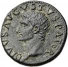 As - Augustus (PROVIDENT SC; Honour Strike under Tiberius; Rome mint)