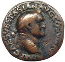 As - Vespasianus (COS VIII / SC; Eagle; Lugdunum mint)