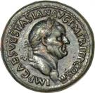 Sestertius - Vespasianus (IVDAEA CAPTA SC; Captive standing right; Rome mint)