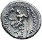 Denarius (Vibia: Gaius Vibius Pansa Caetronianus; PANSA / C•VIBIVS•C•F•C•N IOVIS•AXVR)