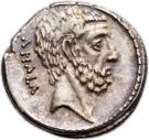 Denarius (Junia: Marcus Junius Brutus; BRVTVS / AHALA)