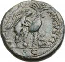 Sestertius - Vespasianus (VICTORIA AVGVSTI SC; Head right; Judaea seated right; Rome mint)