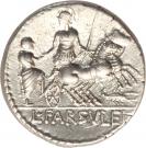 Denarius (Farsuleia: Lucius Farsuleius Mensor; S•C MENSOR / L•FARSVLEI)
