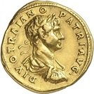 Aureus - Hadrianus (DIVO TRAIANO PATRI AVG; Rome)