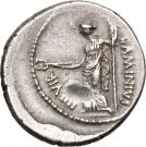 Denarius - Julius Caesar (L•FLAMINIVS IIII•VIR)