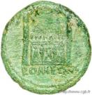 As - Tiberius (ROM ET AVG; Strike under Augustus; Lugdunum mint)