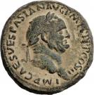 Sestertius - Vespasianus (IVDAEA CAPTA SC; Captive standing left; Rome mint)