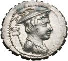 Denarius serratus (Mamilia: Gaius Mamilius Limetanus; C•MAMIL LIMETAN)