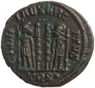 Follis - Constantinus II (GLORIA EXERCITVS; Two standards; Treveri)