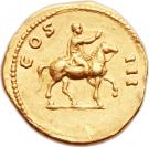 Aureus - Hadrianus (COS III: Horseback)