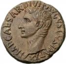 As - Augustus (PONTIF MAXIM TRIBVN POT XXXIIII SC; Rome mint)