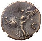 As - Nero (SC; Victory with shield; Rome mint)