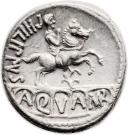 Denarius (Marcia: Lucius Marcius Philippus; ANCVS / PHILIPPVS AQVA MAR)