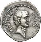 Denarius - Marcus Antonius (M•ANT•IMP•AVG•III•VIR•R•P•C•M•NERVA•PROQ•P / L•ANTONIVS COS)