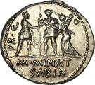 Denarius - Gnaeus Pompeius (CN•MAGN IMP / M•MINAT SABIN PR•Q)