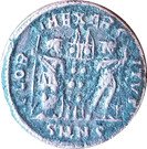 Follis - Constantinus II (GLORIA EXERCITVS; Two standards; Nicomedia)