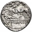 Denarius (Postumia: Aulus Postumius Albinus; ROMA / A•ALBINVS•S•F)