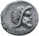 Denarius (Vibia: Gaius Vibius Pansa Caetronianus; PANSA / C•VIBIVS•C•F•C•N IOVIS•AXVR)
