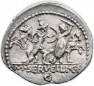 Denarius (Servilia: Marcus Servilius; M•SERVEILI•C•F)