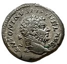 Denier  Caracalla " Pm trp XVI cos IIII pp "