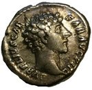 Denarius - Marcus Aurelius as Caesar (Honos COS II)