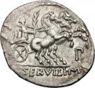 Denarius (Servilia: Publius Servilius Rullus; P•SERVILI•M•F)