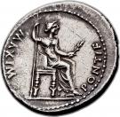 Denarius - Tiberius (PONTIF MAXIM; Lugdunum)