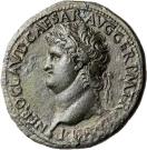 Sestertius - Nero (PACE P R TERRA MARIQ PARTA IANVM CLVSIT SC; Door right; Lugdunum mint)