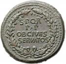 Sestertius - Caligula (SPQR P P OB CIVES SERVATOS; Rome mint)