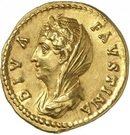 Aureus - Faustina (AETERNITAS; Honour Strike under Antoninus; Rome)