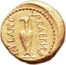 Aureus - Julius Caesar (C•CAES DIC•TER / L•PLANC PRAEF•VRB)