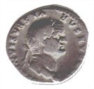 Denarius - Vespasianus (COS VII: eagle on cippus)