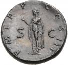 Sestertius - Hadrianus (P M TR P COS III: Spes)