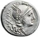 Denarius (Lutatia: Quintus Lutatius Cerco or Catulus; QLC ROMA)